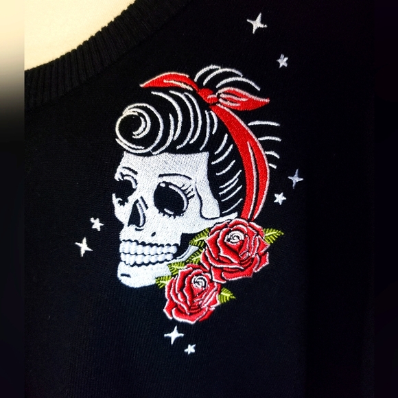 NWT Torrid Pin-up Rockabilly Skull Button Down Cardigan Size 3 - Picture 8 of 8